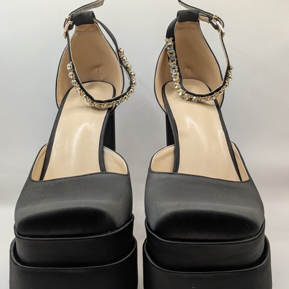 Mary Jane Platform Chunky High Heels Pumps - Picture 2 of 4